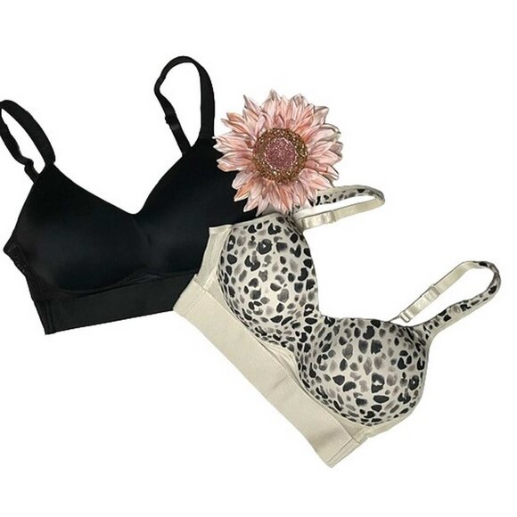 Rhonda Shear Other - Rhonda Shear 2-pack Molded Cup Bra with Cross Back Mesh Detail LARGE
